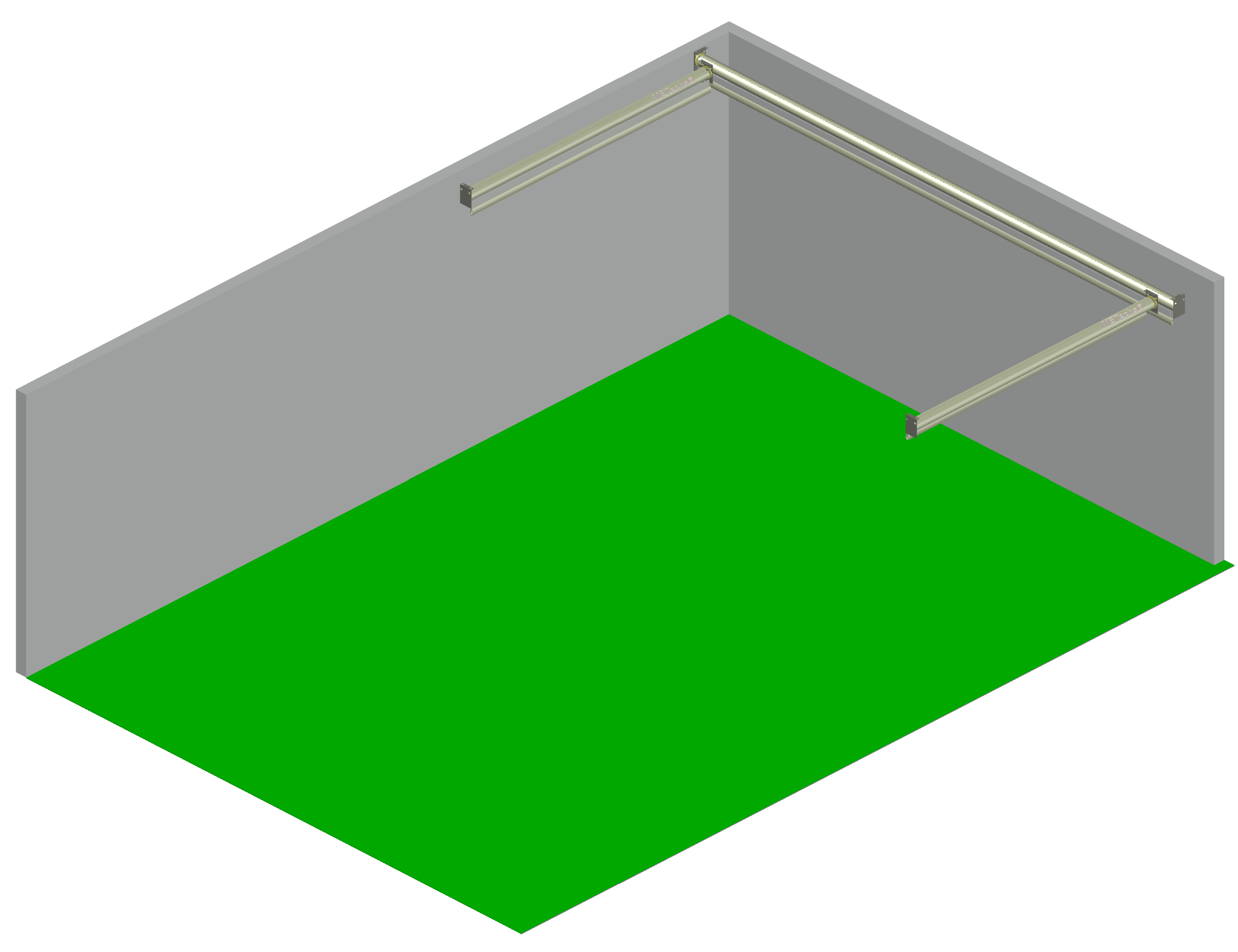 DIY retractable golf impact screen retracted demo